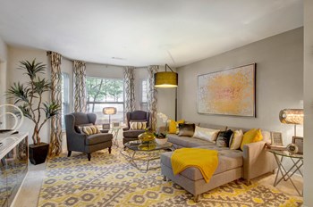 Large Open-Concept Living Room with Bay Window Property Image